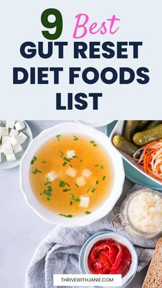 These are the 9 best foods to eat to reset  gut health. Gut reset diet, lets your inflammed gut heal and nourishes your microbiome. Learn what to eat to heal gut inflammation. Inflamed Gut Diet, Gut Healing Cleanse, Easily Digestible Meals, Gut Reset Cleanse, Gi Cleanse, Gut Reset Diet, Cortisol Diet, Gut Healing Foods, Heal Gut