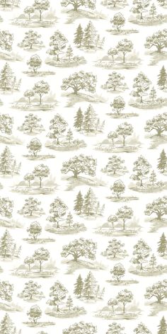 a wallpaper with trees and grass on it