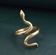 "Gold Snake Ring, Handmade Ring, Brass Ring, Serpent Ring, Dainty Ring, Snake Ring, Rings For Women, Brass Snake Ring, Snake Jewelry ❥ Customers satisfaction is our biggest priority, please contact us with any questions/queries for future or existing orders, and we will do our best to make sure you are happy with your order. ❥Please make sure to add the correct address during check out. You can return your purchased item within 15 days after successful delivery. We offer a 100% \"Money Back Guar Unique Snake-shaped Anniversary Rings, Unique Snake-shaped Ring For Anniversary, Unique Snake Shape Rings For Anniversary, Unique Snake Shape Ring As Gift, Rings Dainty, Halloween Ring, Serpent Ring, Snake Lovers, Bohemian Ring