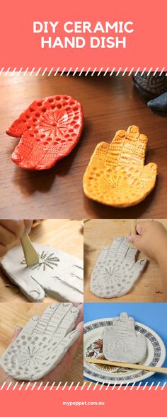 the instructions for how to make ceramic hand dishes