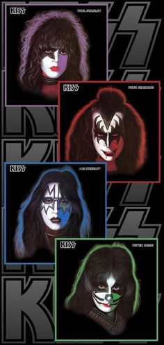 the faces of kiss band members