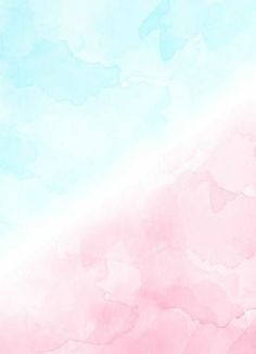 an abstract pink and blue background with watercolor stains on the bottom right corner, in pastel shades