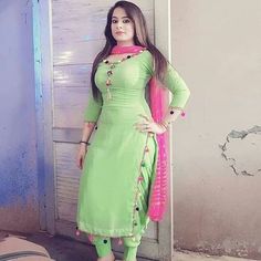 Indian Dresses — Representing The Colorful And Vibrant Indian Culture in A Great Way Set Churidar, Suit Neck Designs Indian, Ladies Kurti Design, Ladies Suits Indian, Punjabi Suit Neck Designs, Suit Neck Designs, Suit Neck