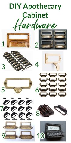 the instructions for how to make an old fashioned cabinet hardware