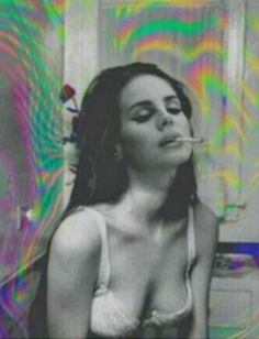 Lana Del Rey, Lingerie, Mirror, Purple