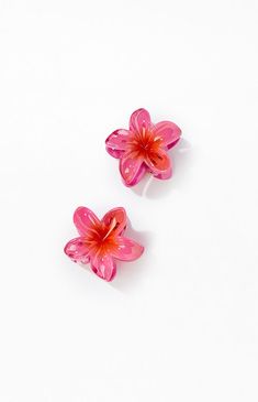 LA Hearts 2 Pack Mini Flower Hair Clips | PacSun Mini Flower Hair Clips, Mini Flower Clips, Hibiscus Hair Clip, Hibiscus Hair, Claw Clips For Thick Hair, Clips For Thick Hair, Unique Hair Clip, Summer Hair Accessories, Tropical Fashion