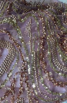 This listing is for 1 yard 50 inches width VERY Elegant luxurious fabric covered in sequins and beads--THE color is MAGNIFICENT...great for any special event on your calendar! Luxury at its peak Couture work at its most superb. Couture, Nail December, Gentlemen Guide, Murmuration Art, Jewelry Fabric, Beaded Fabric, Luxurious Fabric, Organza Fabric, Fabric Beads