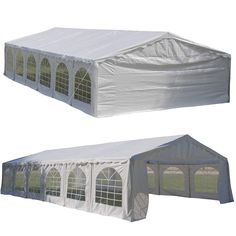 PRICES MAY VARY. ✅DURABLE STEEL FRAME: Our tent boasts a robust steel frame for lasting durability. The frame is built with a sturdy 1.5 inches (38mm) galvanized steel tube, featuring a diameter of 1.66 inches (42mm) for the metal connector. Also, included are 4 super stakes for added stability. This ensures reliable support and resilience for your outdoor events. ✅PREMIUM FABRIC: Our tent boasts a waterproof top crafted from 160g PE cloth. The sides come equipped with 140g PE removable window w Event Canopy, Tents For Parties, Pvc Tent, Party Tent Wedding, Tent Canopy, Big Tents, Outdoor Canopy, Wedding Canopy, Gazebo Wedding