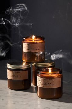 P.F. Candle Co. - Soy Jar Candle Artisanal Candle, Amber Sweet, Expensive Candles, Smelling Candles, Spa Candle, Cotton Core, Handcrafted Gifts