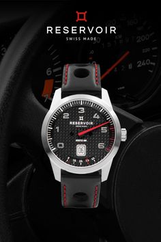 On the asphalt, the race of time and the search for performance follow the watch movement of the GT Tour Racing watch ! Subtle details contrast with the black dial, notably the red hand and indexes which offer a striking contrast with the carbon! #CarbonContrast #TimeRace #WatchLovers #RacingWatch #CarbonWatch The Race, Watch Movement, Sport Watches, Watch Collection, The Search, Vintage Watches