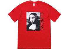 Supreme Mona Lisa Tee Red Hot Pink Tee, Red Camo, Red S, Grey Tee, The Supreme, Men Shirt Style, Unisex Shorts, Black Hoodie, Black Tee