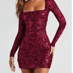 Dark Red Gorgeous Backless Minidress True To Size Summer 2016 Outfits, Cute Hoco Dresses Short, Red Hoco Dress Short, Short Red Dress Formal, Dark Red Cocktail Dress, Homecoming Dresses Sleeves, Outfits With Skirt, Maroon Homecoming Dress, Red Homecoming Dresses Short