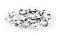 Assorted Plain Silver Toe Rings - 75 Count Anklets, Floral Rings, Gold Rings, Rings For Men