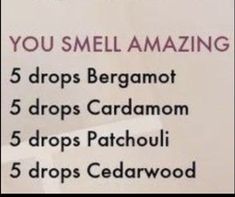 Oil Scent Combinations