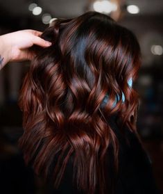 Black Hair Peak A Boo Highlights, Cherry Cola Hair Color With Highlights, Red And Caramel Highlights On Dark Hair, Cherry Cola Balayage, Dark Copper Balayage Brunette, Hairstyle 2023, Brain Storm, Gold Tattoo, Brunette Hair With Highlights