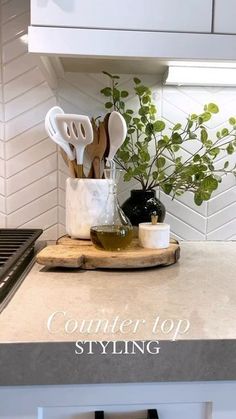 the counter top is clean and ready for us to use in the kitchen or dining room