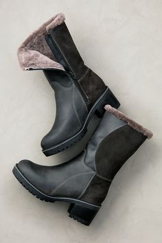 Exude easy elegance in the winter-ready Madison boots, built to complement prairie skirts, jeans, and tailored trousers alike. Crafted from full-grain Spanish cowhide leather and suede, these gorgeous water-resistant boots shield your feet from the elements and offer warmth when it's as cold out as -15° F. They're not just versatile, but also luxuriously warm and breathable, thanks to plush shearling lining and Merino wool-lined footbeds. Finished with supportive leather-wrapped heels, full inner zippers, and thermal rubber soles for durability and traction. Leather Waterproof Boots With Faux Fur Lining, Shearling Boots With Leather Lining For Winter, Winter Boots With Wool And Leather Lining, Leather Ankle Boots With Faux Fur Trim, Winter Sheepskin Boots With Leather Lining, Leather Boots With Faux Fur Lining For Fall, Fall Leather Boots With Faux Fur Trim, Winter Waterproof Leather Boots Medium Width, Winter Leather Waterproof Boots Medium Width