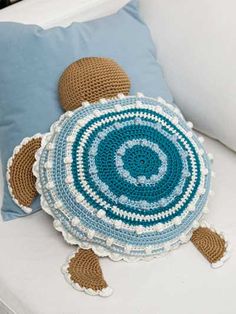 Sea Turtle Pillow Crochet Pattern - #YC05352 Couture, Pillow Covers Crochet, Pillow Case Crochet, Crochet Pillow Covers, Crochet Pillow Case, Turtle Pillow, Crocheted Pillow, Free Patterns Crochet, Crochet Pillow Cases