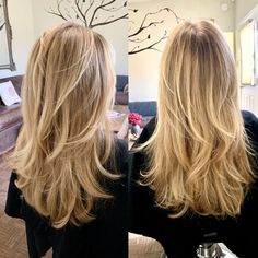 Gentle Layers Long Hair, Blond Long Layered Hair, Blonde Hair And Layers, Layers And Angles Long Hair, Long Layered Haircuts Back View, Blonde Highlights On Blonde Hair Layers, Blond Highlights On Brown Hair Layers, Soft Layers Blonde Hair, Highlights Natural Blonde