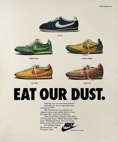 Old Nikes, Nike Poster, Nike Waffle Racer, Shoe Advertising, Sneaker Posters, Minimalist Beauty, Nike Sale, Simple Aesthetic