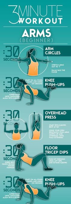 a poster showing how to do the arm workout