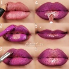 Step By Step Lips Makeup #lipsmakeup #tutorial Drag Make-up, Contour Makeup Tutorial, Lipstick Tutorial, Makeup Tutorial Step By Step, How To Do Makeup, Makeup Step By Step