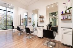 the salon is clean and ready for customers to use