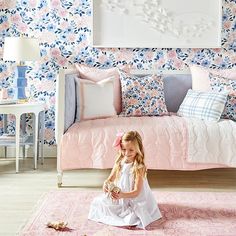 CAIT KIDS: Ava rose Pillow Girl Bedrooms, Kid Rooms, Baby Chiara, Caitlin Wilson, Rose Pillow, Toddler Girl Room, Upholstered Daybed, Shared Room, Girl’s Room