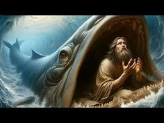 jesus in the water surrounded by sharks