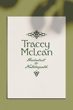 a close up of a piece of paper with the words tracey mclean on it