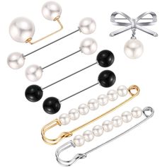 PRICES MAY VARY. Elegant decorations: the faux pearl brooch pins are good accessory for your shawls, collars, sweaters, hat and dresses, fit for both formal and casual occasions, make you look more charming and elegant Exquisite design: the brooch pin designed with faux pearl, simple and classic, lustrous pearls with good shine are helpful to add highlights to your outfits, easy to use with clips, make your more attractive and eye-catching in the crowds Size dimension: the faux pearl brooch pin Sweater Shawl, Vintage Shirt Dress, Collar Clips, Collar Pin, Pants Skirt, Collar Pins, Safety Pins, Shawl Pins, Outfit Dress