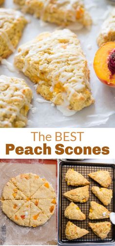 the best peach scones are made with fresh peaches