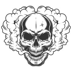 Skull Drawings, Chicano Style Tattoo, Chicano Tattoos, Monochrome Art, Vintage Skull, Skull Drawing