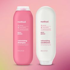 Method Daily Pure Peace Volumizing Shampoo (14 Oz) + Conditioner (13.5 Oz) With Rose, Peony, And Pink Sea Salt, Paraben And Sulfate Free Method Pure Peace Shampoo + Conditioner Bundle Nwt Sealed Product Benefits Volumizes Hair, Offers Long-Lasting Fragrance, Gentle For Color-Treated Hair, And Leaves Hair Soft. Contains (1) 13.5 Ounce Conditioner (1) 14 Ounce Bottle Of Shampoo. Cruelty Free. Tested By People, Not On Animals. Designed For You With The Future In Mind. Formulated Without Parabens, S Method Shampoo And Conditioner, Rose Shampoo And Conditioner, Method Shampoo, Rose Shampoo, Body Routine, Pink Sea Salt, Pink Sea, Bath Essentials, Volumizing Shampoo