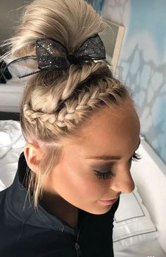 The Best Hairstyles for Gymnastics - NUTRI RUN CLUB Gymnastics Hairstyle, Competition Hairstyles, Basketball Hairstyles, Gymnastics Competition