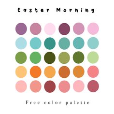 the cover art for easter morning's free color palette