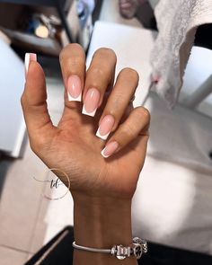 Franchise Tip Nails, Oval Nails On Short Nail Beds, Sideways French Nails, Normal French Tip Nails, V Shape French Tip Nails Short, French Manicure Variations, Nails 2024 French Tip, French Top Nail Designs, Pink Base French Tip Nails