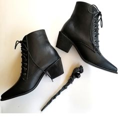 Witchy Classic Black Witch Boot, Witchy Booties, Witch Shoes, Witchy Clothing, Witch Boots, Boots, Witch, Occult, Boho Chic Black Witch Outfit, Classic Witch Costume, Practical Magic Outfits, Witchy Shoes, Black Witch Dress, Witchy Boots, Witchy Accessories, Witch Outfits, Witch Clothes