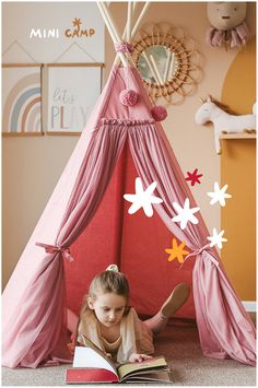 Ignite the imagination with MINICAMP's Fairy Tale Play Tent, beautifully adorned with soft tulle and charming pom-poms. This sanctuary, perfect for creative play, brings fairy tales to life in playrooms, living areas, or gardens. Lovingly hand-sewn in Lithuania, it showcases our dedication to quality and childhood wonder. Ideal for memorable occasions or daily fun, this teepee is a gorgeous decor piece that promises endless entertainment and joy. Tulle Curtains