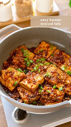 Korean Braised Tofu (Dubu Jorim) Korean Tofu Recipes, Dubu Jorim, Braised Tofu Recipe, Korean Bento, Braised Tofu, Easy Korean Recipes, Meatless Mains, Korean Side Dishes