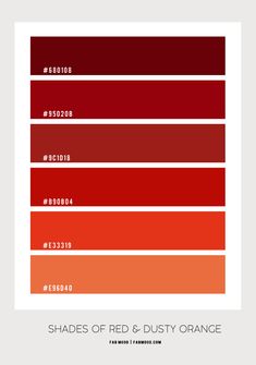 the shades of red and dusty orange are shown in this color scheme, which is very similar to each other