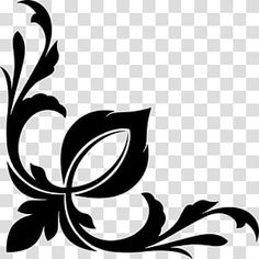 a black and white flower on a transparent background png clipart free for personal use