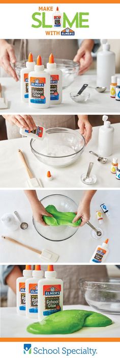 the instructions for how to make fake slime