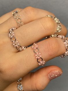 Diy Cute Jewelry, Beads Ring, Diy Beaded Rings, Beads Ideas, Beaded Necklace Diy, Easy Diy Jewelry