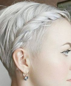 Easy Braids For Short Hair, Pixie Braids, Rope Braided Hairstyle, Short Hair Twist Styles, Formal Hairstyles For Short Hair, Headbands For Short Hair, Braided Bangs, Small Braids