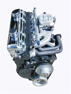 an image of a car engine that is on display