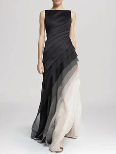 Ombre Layered High Waist Irregular Dress Organza Styles, Long Dresses Elegant, Tulle Maxi Dress, Amazing Dresses, Fantasy Wardrobe, Dress Sleeve Length, Dream Outfits, Evening Dresses With Sleeves, Sleeveless Outfit