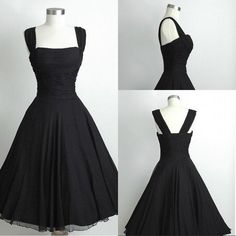 1950s Prom Dress, Lavender Bridesmaid Dresses, Vintage Prom Dress, Prom Dress Black, Beach Bridesmaid Dresses, Chiffon Party Dress, Black Party Dress, Black Homecoming Dress, Prom Dresses 2015