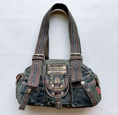 2000s Designer Bags, Diesel Vintage Bag, Diesel Denim Bag, Vintage Bag Aesthetic, 2000s Bags, Diesel Vintage, Diesel Bag, Early 2000/, Vintage Diesel