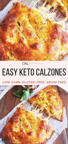 easy keto calzonees with low carb, gluten - free and grain - free